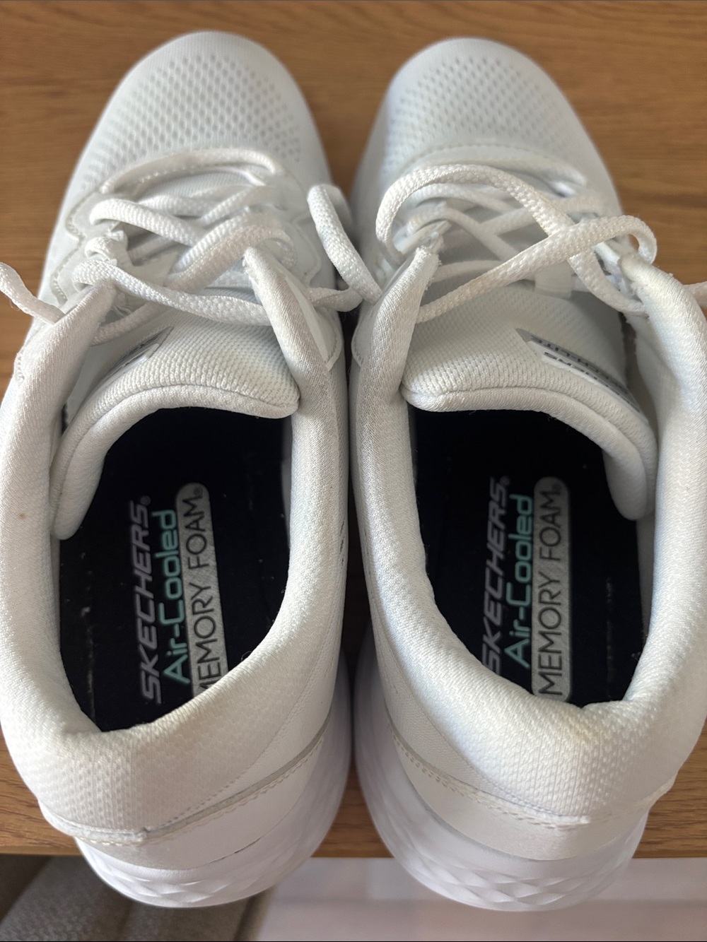 Skechers All-White Breathable Mesh Athletic Sneakers - Picture 4 of 5